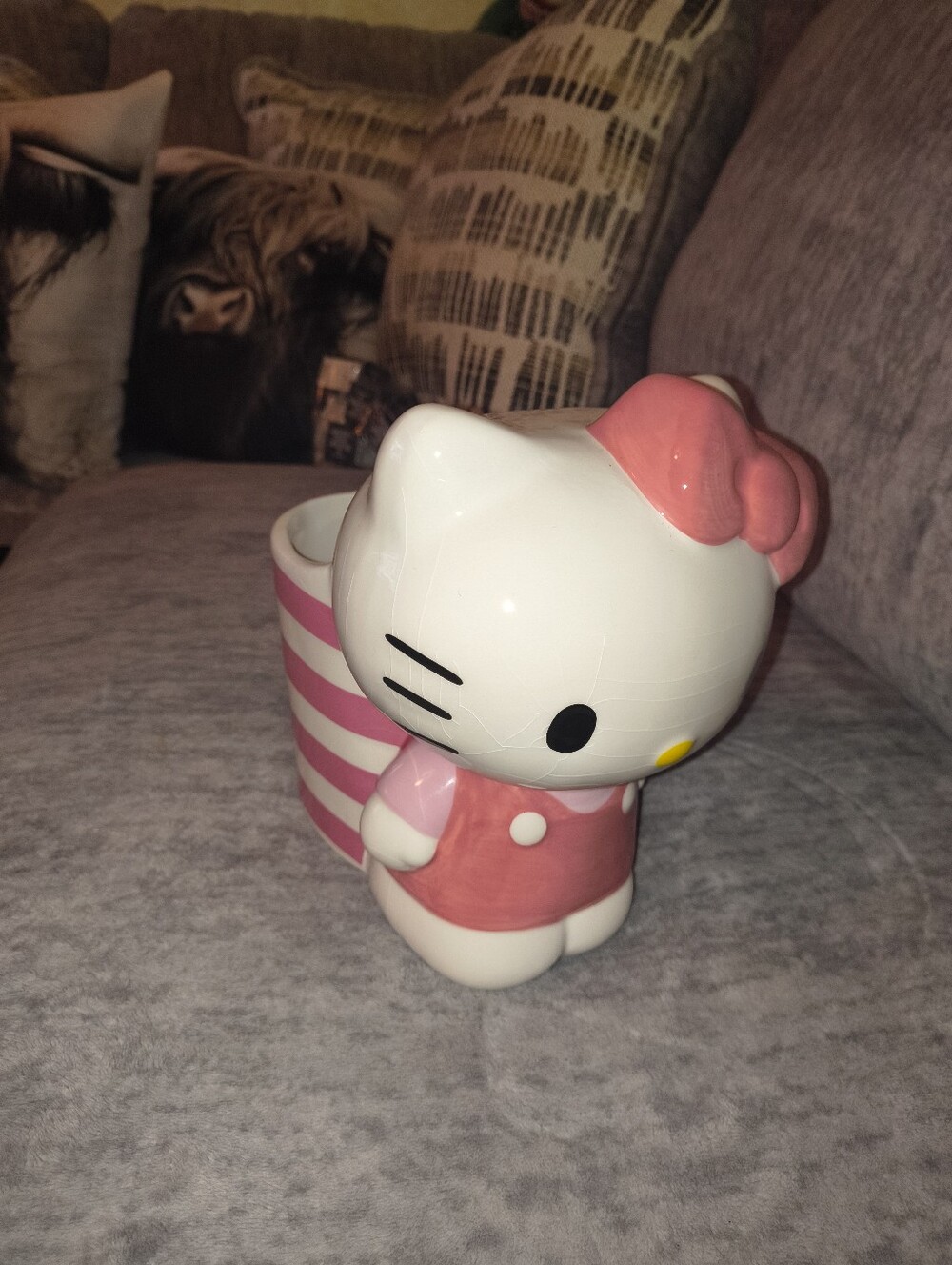 Hello Kitty White and Pink Ceramic Vase Planter